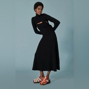 Rosie Assoulin black The Thousand-in-One Ways Sweater dress Large NWT